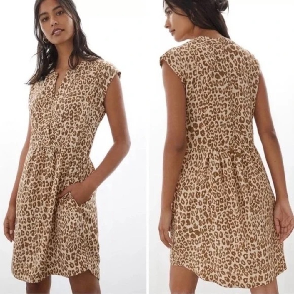 Anthropologie Pilcro Zahar Cheetah print dress